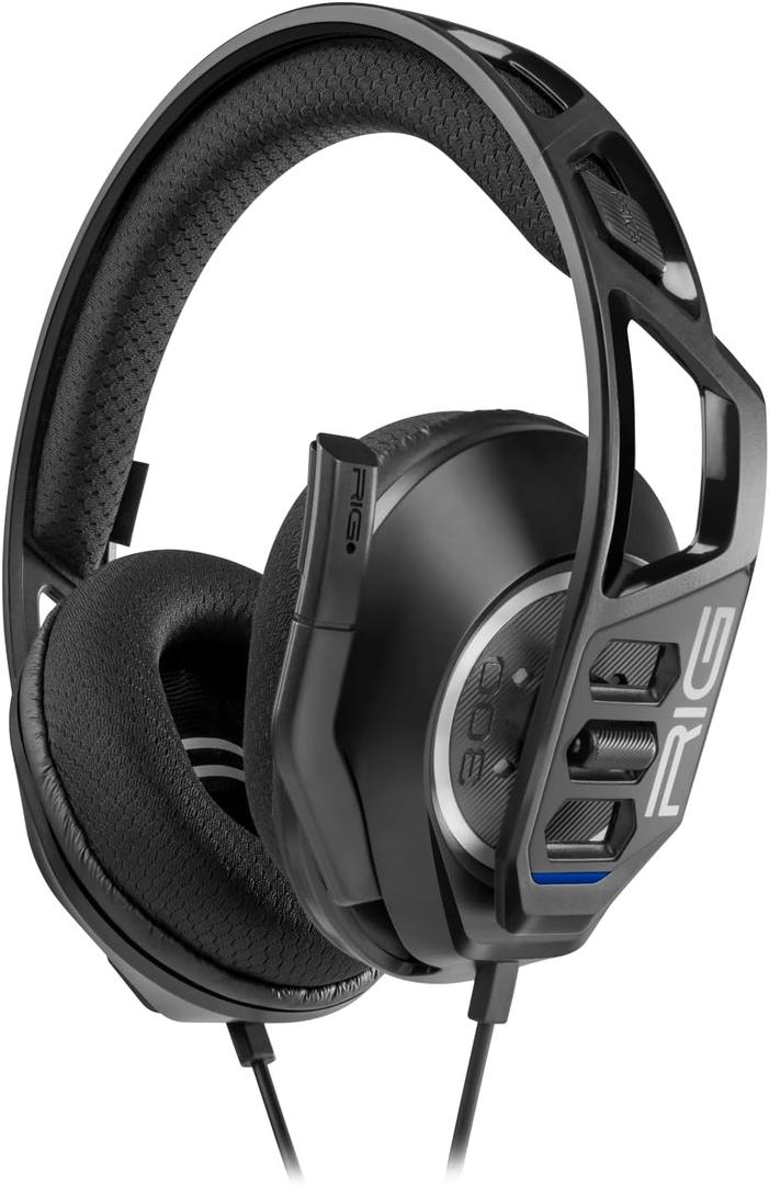 RIG 300 PRO HS PlayStation Gaming Headset - PS5, PS4, Xbox Series X, Xbox Series S, Xbox One, Nintendo Switch, Mobile & Laptop with 3.5mm - Flip-to-Stow Mic, 40mm Speakers - Black