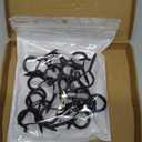 ADIIL 20 PCS Q Hanger Hooks with Safety Buckle, Windproof Screw Hooks for Hanging Outdoor String Lights, Plants, Christmas Patio Lights, 2.2 Inches, Black 