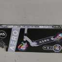 AERO MOBILITY Kick Scooter for Kids 6+, Teens & Adults | Light Up Wheels, Hand Brake, Rubber Deck Mat & Shock Absorption | Foldable & Height Adjustable