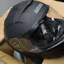 OUMURS Modular Motorcycle Helmets Full Face Flip up Street Bike Motorcycle Helmet for Unisex Adult Model 912, A-Matte Black, Large