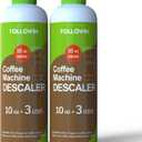 FOLLOWIN Coffee Machine Cleaner and Descaler,Espresso Coffee Maker Cleaner(2 Pack & 6 Uses),Descaling Solution for Espresso Machines and Single Use Coffee Maker