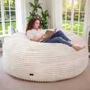 MAXYOYO Bean Bag Chair, Striped Bean Bag Sofa with Removable Cover
