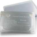 304 Stainless Steel Thick 0.5mm Metal Business Cards Blank Tablet 86X54mm Pack of 10PCS (Silver Brushed Finishing, Blank)