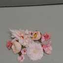 Thiccywoov 11 Pcs Assorted Fake Flower Heads Mini Artificial Flower Heads Bulk Silk Faux Daisy for Crafts Fake Peony Rose for Wedding Party Wreath Home Decoration(Pink)