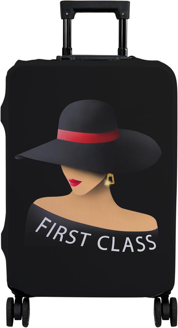 Luggage Cover Approved Travel Suitcase Protector Fashion Queen Elastic Washable Unique Themed Suitcase Covers for 29-32 Inch Luggage(XL) (11First Class)