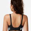 COCOMARTS Jelly Bras for Women No Underwire Scalloped Push Up Wireless Bralettes Seamless Soft Comfort Everyday Tshirt Bra (Black, XL)