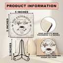 2 x Funny Office Desk Decor, Coffee Bar Accessories, Coffee Bar Wooden Sign, Birthday Christmas Inspirational Gifts for Women Men Family Friends, Cute Cool Desk Accessories for Home Office-D14