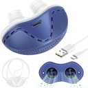 Anti Snore Device,Electric Stop Snoring Solution,Mini Portable Anti Snoring Devices Stopper,Adjustable Wind Speed Snoring Prevention Nasal Dilators for Men & Women TravelBlue)
