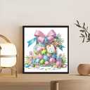 3 x Easter Diamond Art Kits for Adults, Easter Eggs Special Shape Diamond Painting, DIY Gem Art Crystal Rhinestones for Gift Home Wall Decor 12x12 Inch