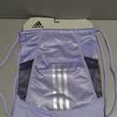 adidas Alliance Sackpack  Drawstring Backpack for Sports, Small Gym Bag (One Size, 2/Violet Tone Purple/Silver Metallic)