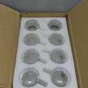 Glass Beer Mug Set of 8, Clear 16 OZ Glass Beer Mugs with Handle, Heavy Stein Mugs with Straw, Large Freezer Beer Drinking Glasses for Juice, Coffee, Tea