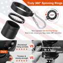 American Flag with Pole for Outside House - 5ft Wall Mount Flag Pole Kit with 3x5 Embroidered US Flag, Stainless Steel Flagpole, Tangle-Free Ball Bearing Rings, Aluminum Holder Bracket, Black