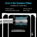 Air Filtration Kit 6", Built-in 14cm Fan Low Nois Carbon Filter with 12-Speed Controller, 8' Ducting, Cooling & Ventilation System for Grow Tents, Indoor Gardening, Hydroponics 6x13.4"