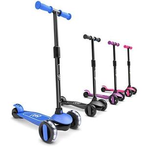 6KU Scooter for Kids Ages 3-10 with Flash Wheels, Kids Scooter 4 Adjustable Height, Toddler Scooter Extra-Wide PU LED Wheels, 3 Wheel Scooter for Kids for Girls & Boys Learn to Steer (blue)