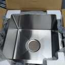 MESIDA 15 Inch Single Bowl Kitchen Sink SUS304 Undermount Stainless Steel Kitchen Sink (15 x 15 x 8 Inch)