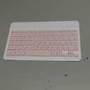 Ultra-Slim Rechargeable Bluetooth Keyboard Portable Wireless Keyboard for iPad A16 11th 10th Generation, iPad Pro iPad Air iPad mini iPhone, Android Samsung Galaxy Tablet Smartphone Cell Phone (Pink)