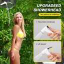 Portable Camping Privacy Tent, Outdoor Shower Tent Kit with 5 Gallon Shower Bag-(Nozzle Upgraded), Large