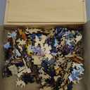 Wooden Puzzles, 3D Cave Forest Puzzle 300 Pieces, Unique Animal Shaped Wood Challenging Jigsaw Puzzles Ideal for Adults, Premium Wood Gift Box 13.4x13.3in (Large)