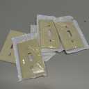 5 x Leviton 1-Gang Toggle Device Switch Wallplate, Standard Size, Thermoset, Device Mount, 86001, Ivory