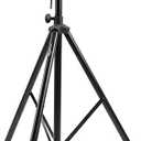 Amazon Basics Speaker Stand, Holds up to 99.2 lbs, Adjustable Height 52" to 73", Steel, Black