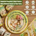 Woodland Baby Shower Party Supplies Boy Girl Gender Reveal Decorations 247 PCS Forest Animal Birthday & Disposable Dinnerware Set (25 Guest) with Paper Plates Cup Backdrop Balloon Garland Kit