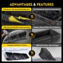 MIKKUPPA Under Seat Storage Box - Compatible with 2015-2024 Ford F150 SuperCrew Cab & Crew Cab; 2017-2023 F250 F350 F450 F550 Super Duty - Upgraded Detachable Rear Underseat Organizer