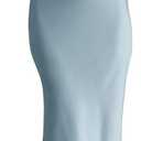 PRETTYGARDEN Women's Midi Satin Dress One Shoulder Spaghetti Strap Backless Ruched Summer Bodycon Dresses, XL