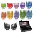 Wahl Clipper Genuine Secure-Fit Attachment Guard Organization Kit with Color Pro Colored Hair Clipper Guide Combs, 14 Piece Premium Storage Kit Hair Clippers, Multicolor - 3291-100