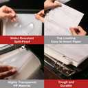 Office Werks 100 Clear Sheet Protectors, 8.5x11 Inch for 3 Ring Binder, Plastic Sheet Sleeves, Top Loading Paper Protector with Reinforced Holes, Archival Safe for Documents and Photos