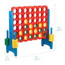 ECR4Kids Jumbo 4-to-Score Giant Game with 42 Rings and Reset Sliders, Kids Games, Assorted
