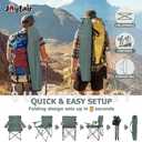 Joyfair Portable Camping Chair, Outdoor Lawn Folding Chairs for Adults, Heavy Duty Large Foldable Chairs for Beach, Fishing, Tailgating and More Outdoor Sport, Carry Bag & Cup Holder