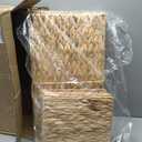 11x11x11in Storage Baskets Wicker Cubes Set of 4 Baskets ,Foldable Water Hyacinth Baskets,Handwoven Storage Baskets for Shelves,Kitchen or Outdoor