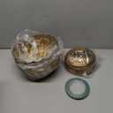 4 Pcs Metal Compote Bowl for Centerpiece Flower Holder 9 Inch Compote Vase Indoor Outdoor Flowers Fruits Plant for Christmas Wedding Home Party Decoration (Gold Bronze)