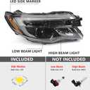 Huray 2-Pin Headlights Assembly for Honda Pilot 2016 2017 2018/ Ridgeline 2017 2018 2019 2020 OE Head Lamp Replacement Pair (33150-TG7-A02,33100-TG7-A02)