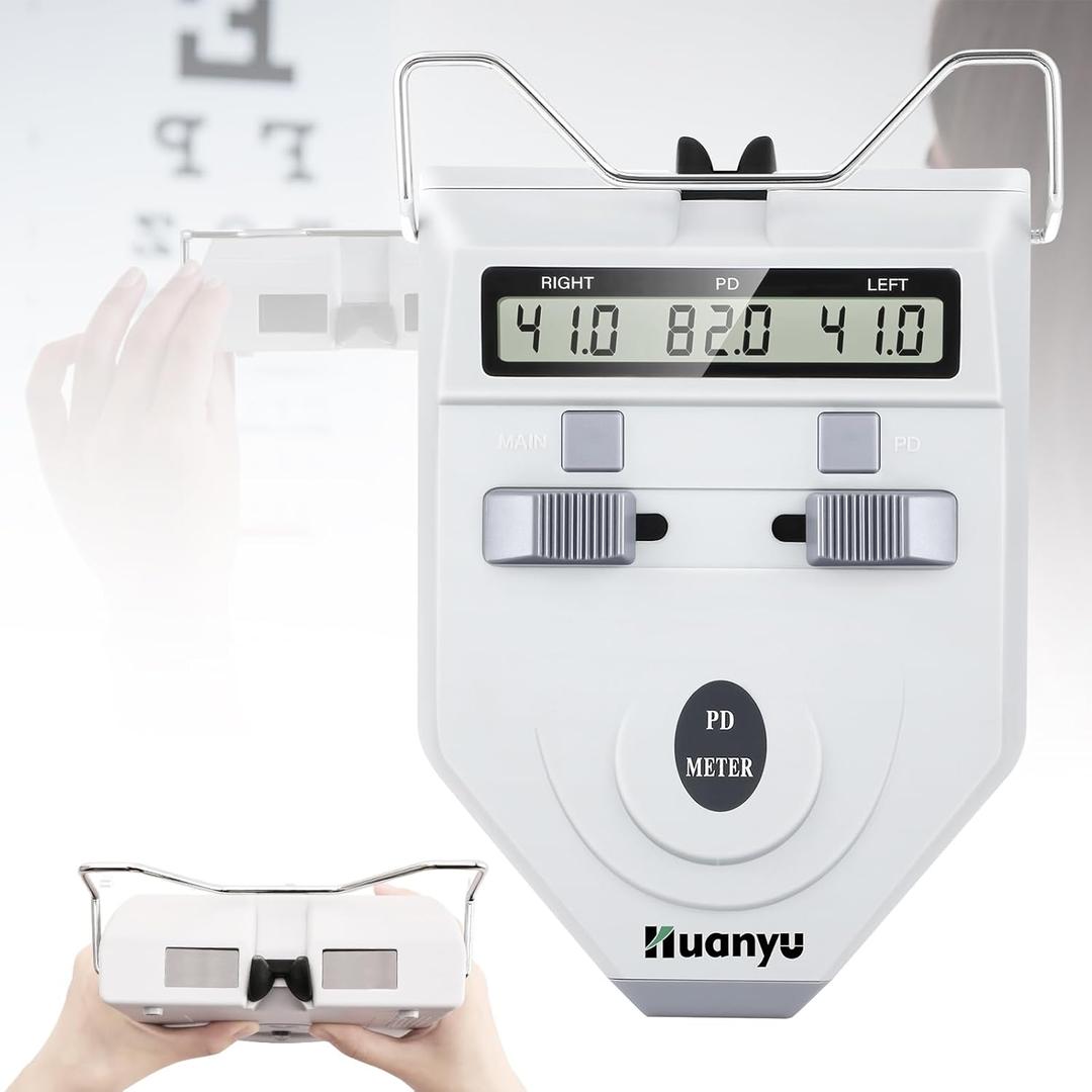 Huanyu Optical Digital Pupilometer with Memory Function LCD Pupil Distance Meter Diopter Compensation PD Measurement Tool for Eyes CE Approved (LY-9A)