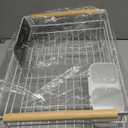 Oggi Large Dish Drying Rack - White & Bamboo Dish Drying Rack, Drying Rack Kitchen, Dish Rack, Dish Racks for Kitchen Counter, Durable Coated Metal Kitchen Drying Rack with Cutlery Holder