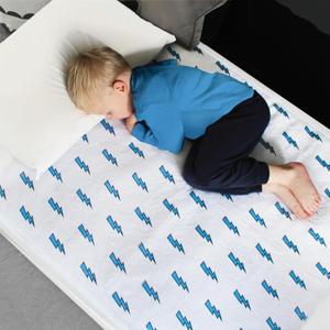 Hygge Sheets® Potty Training Pee Pads for Kids, Toddlers - 100% Waterproof, Non Slip Bed Wetting Pad for Twin Beds - Washable, Reusable Mattress & Sheet Protector - Lightning