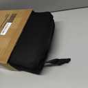 FASTMOMENT Airplane Seat Cushion Portable Travel Cushion for Comfort Foldable Stadium Pad with Breathable Fabric Seat Pad Perfect for Long Flights, Office, Bleacher, Camping (Plus Size - 18.9'', Black)