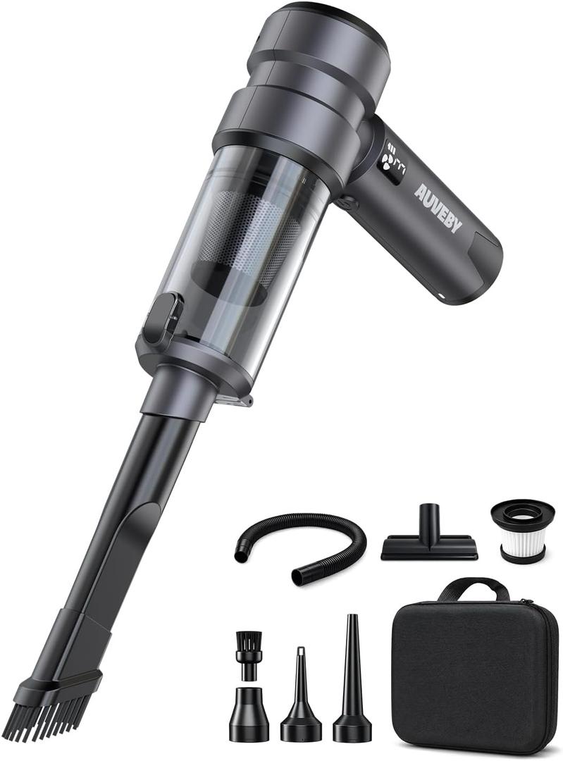 AUVEBY Car-Vacuum Portable Cordless High Power Easy Empty Mini Hand Vacuum