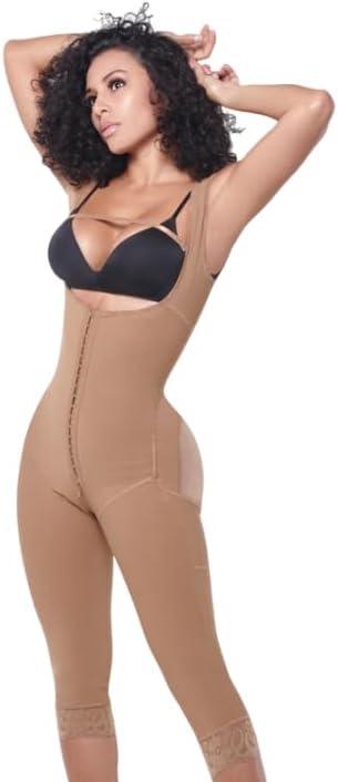 Stage 2 Colombian BBL Faja- Post Surgical Recovery Shapewear For Tummy Tucks Lipo360 or BBL Compression Garment Long Leg (X-Small, Nude)