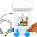 Automatic Chicken Waterer Float Controlled, 3 Gallons Poultry Waterer Dispenser with Hose Attachment, Poultry Automatic Drinking Accessories for Chicks, Duck, Goose, Turkey