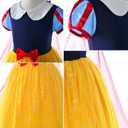Joy Join Princess Costume Dress For Little Girls Birthday Party Dress Up With Gloves,Crown,Wand,Necklace 4-5 Years (4T 5T)