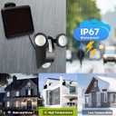 SUNLONG Solar Lights Outdoor Waterproof Motion Lights Separate Solar Panel 16.4 Ft Wires Multi Modes Optional Sensor Light for Courtyard Wall Garage Balcony Walkway (Black)