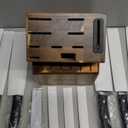 Emojoy Knife Set, Kitchen Knife Set with Block  17 PCS German Titanium Steel Knives with Heavy-Duty Acacia Wood Block and Built-in Sharpener for Home Cooking, Dishwasher Safe