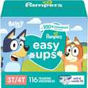 Pampers Training Pants - Easy Ups Boys & Girls Bluey - Size 3T-4T, 116 Count, Children's Potty Underwear 