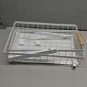 Under Sink Organizer, 2 Packs 2 Tier Under Sink Organizers and Storage, Slide out Pull out Cabinet Organizer Shelf, Metal Sliding Drawer for Kitchen Bathroom Pantry Closet Rack(White)