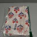 4th of July Pillow Covers 24x24 Inch 2 Pcs Red Blue Block Print Vintage Floral Patriotic Outdoor Decor Throw Pillows Memorial Day Holiday Decoration Pillowcase Linen Cushion Cover for Couch