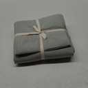 BESTOUCH Duvet Cover Set 100% Washed Cotton Linen Feel Super Soft Comfortable Chic Lightweight 3 PCs Home Bedding Set Solid Northern Droplet Grey King