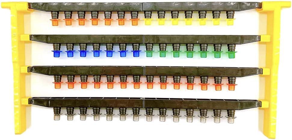 JZBZ Beekeeping Queen Cell Cup Holder Frame Bar Set and 50 pcs Queen bee Rearing Cell Cups for Apiculture