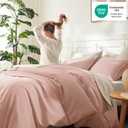 Litanika Pink Twin Comforter Set for Girls, 2 Pieces Kids Blush Plain Bedding Comforter Set, All Season Bed Set (66x90In Comforter & 1 Pillowcase)